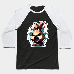 Angry Bunny Baseball T-Shirt